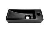 380*145*80mm matt black and gloss white SLIM WALL HUNG Basin Ideal for Caravan@Tinyhouse